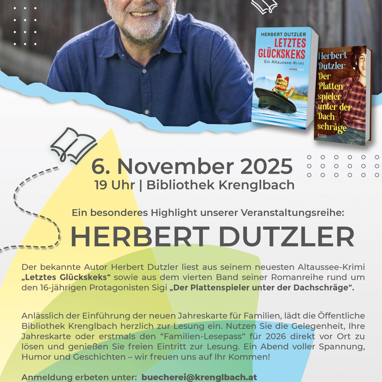 Herbert Dutzler Lesung Plakat